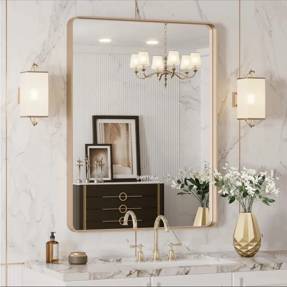 Elegant silver Framed Bathroom Mirror